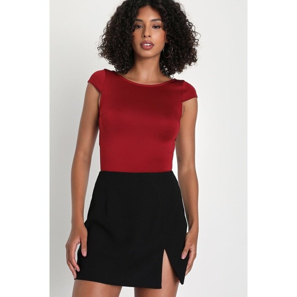 Lulus Tempting Charm Black High-rise Bodycon Mini Skirt - Size S
